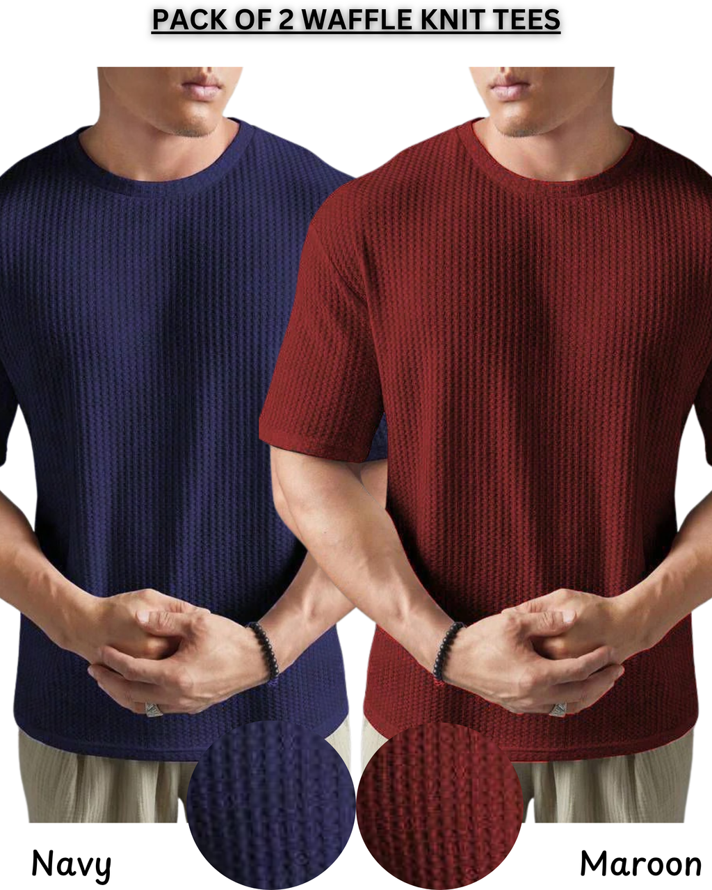 Pack of 2 – Waffle Knit Tees