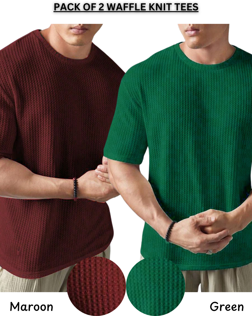 Pack of 2 – Waffle Knit Tees